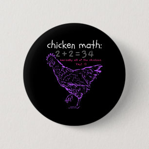 Funny Chicken Math 2 Inch Round Button