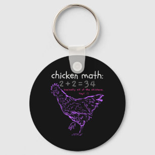 Funny Chicken Math Keychain