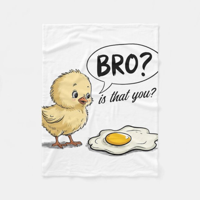 Funny Chicken Meme Bro Is That You  Fleece Blanket (Front)
