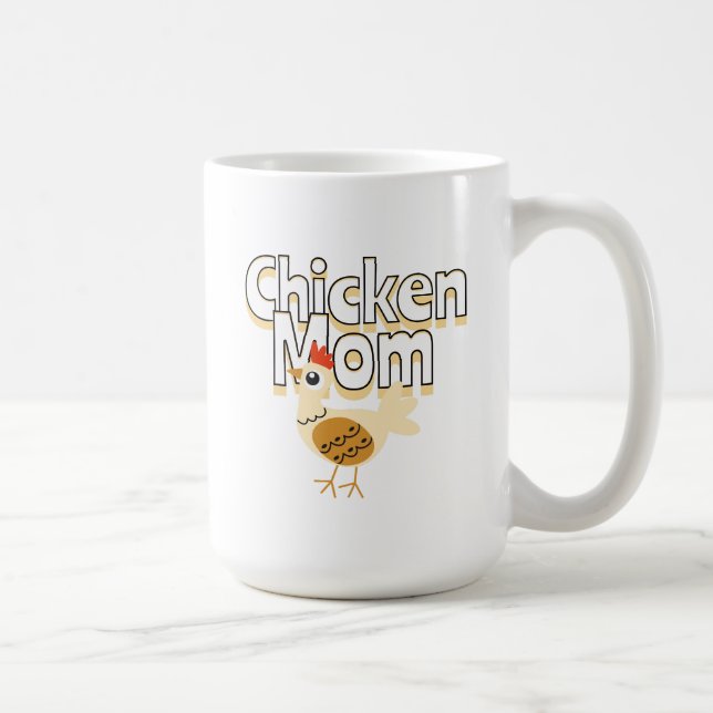 Funny Chicken Mom Coffee Mug (Right)