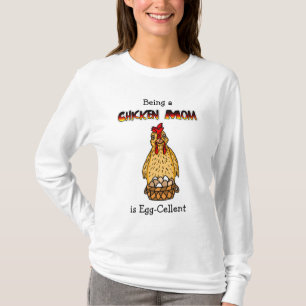 Funny Chicken Mom Humour T-Shirt