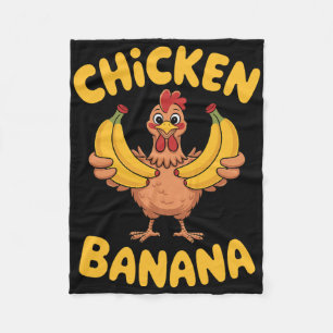 Funny Chicken Nana _1  Fleece Blanket