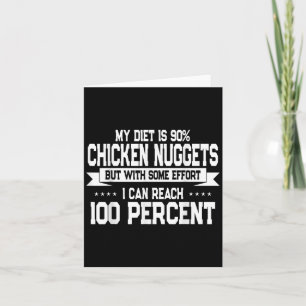 Funny Chicken Nugget Lover Quote New Years Resolut Card