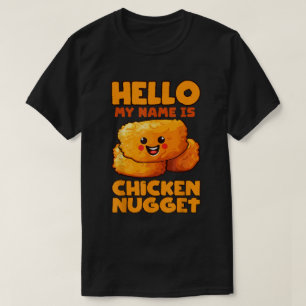Funny Chicken Nugget Name Tag Costume Tee