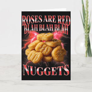 Funny Chicken Nugget Roses Are Red Valentines Day Card