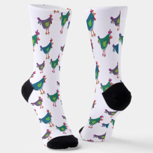 Funny Chicken Pattern Crew Socks