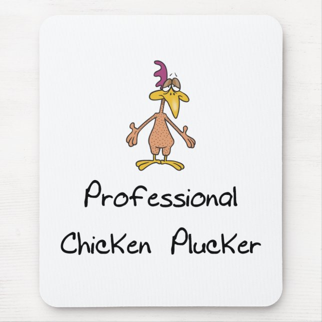Funny Chicken Plucker Mouse Pad. Mouse Pad (Front)