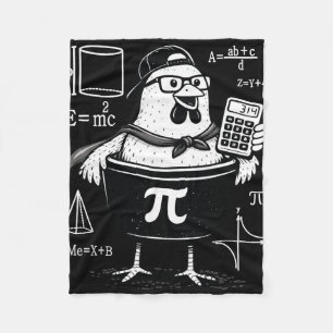 Funny Chicken Pot Holding Calculator Math Teacher Fleece Blanket