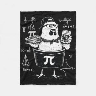 Funny Chicken Pot Holding Calculator Math Teacher Fleece Blanket