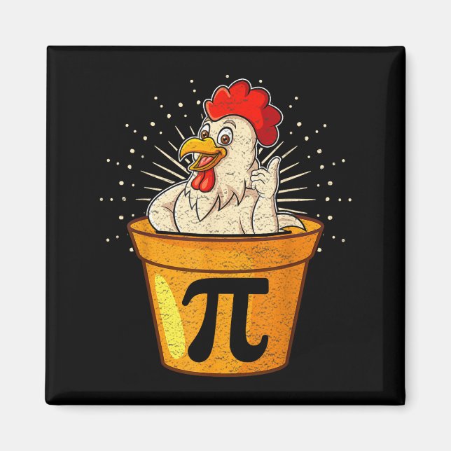 Funny chicken pot math joke for teachers students  magnet (Front)