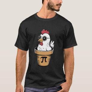 Funny Chicken Pot Pi 3.14 Math Science Pi Symbol T T-Shirt
