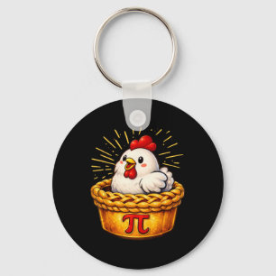 Funny Chicken Pot Pi Day Pie Math Lovers Teachers Keychain