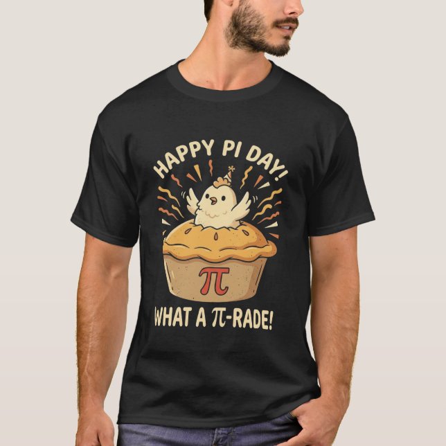 Funny Chicken Pot Pi Shirt Pie Math Lover Geek Gif (Front)