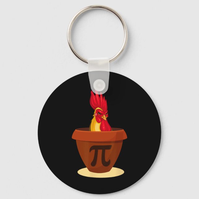 Funny Chicken Pot Pie - Chicken Pi Day 2019 Shirt  Keychain (Front)