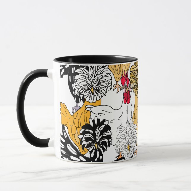 Funny Chicken Pun | Chicken Quote Morning Humour  Mug (Left)