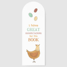 Funny Chicken Pun Hand Drawn Book Lovers