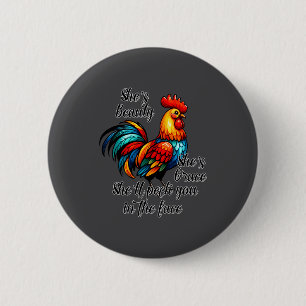 Funny Chicken Quote  2 Inch Round Button