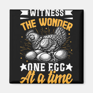 Funny Chicken Raising Design For Ckyard Poultry Lo Magnet