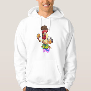 Funny Chicken Rise and Fly” T-Shirt Hoodie