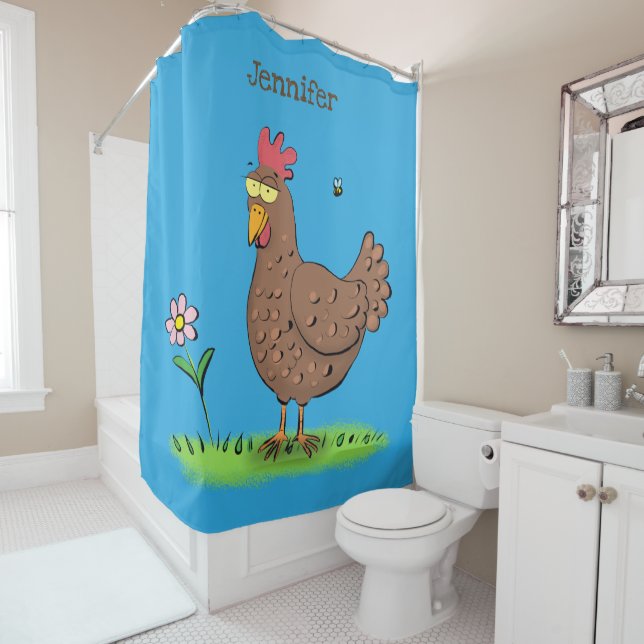 Funny chicken rustic whimsical cartoon (In Situ)