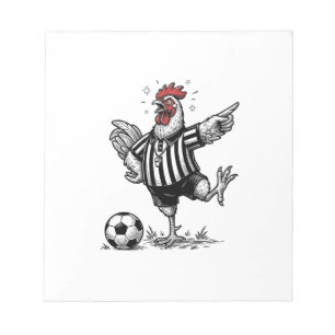 Funny Chicken Soccer Vintage Engraving Shirt_1 Notepad