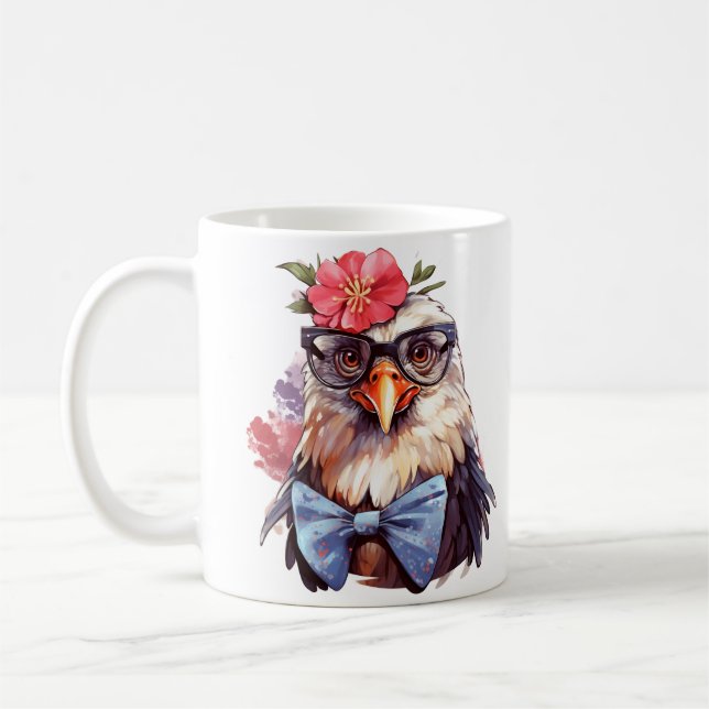 Funny Chicken Sublimation Coffee Mug (Left)