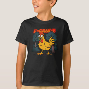 Funny Chicken T-Shirt – F-Caw-F Comic Style Art