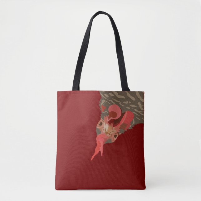 Funny Chicken Upside Down Tote Bag (Front)