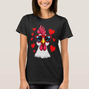 Funny Chicken Valentines Day Heart Chicken Couple T-Shirt