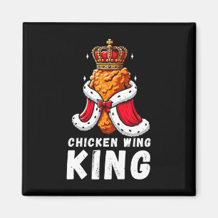 Funny Chicken Wing King Bbq Chicken Wing Graphic 1 Magnet