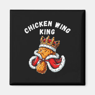 Funny Chicken Wing King Bbq Chicken Wing Graphic  Magnet