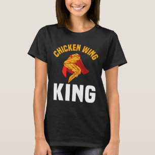 Funny Chicken Wing King Design Fast Food Men  T-Shirt