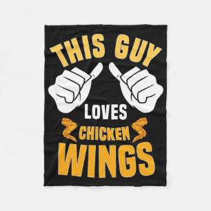Funny Chicken Wings Lover Saying Hot Wing Fleece Blanket