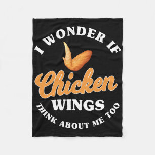 Funny Chicken Wings Saying Hot Wing Fast Food  Fleece Blanket