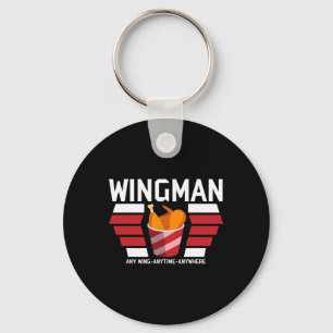 Funny Chicken Wings Shirt The Hot And Spicy Parody Keychain