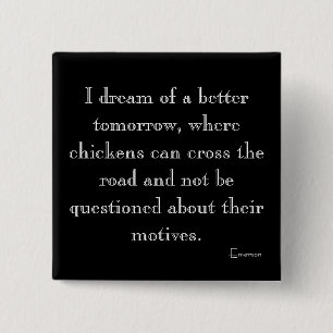 Funny Chickens Crossing Magnet 2 Inch Square Button