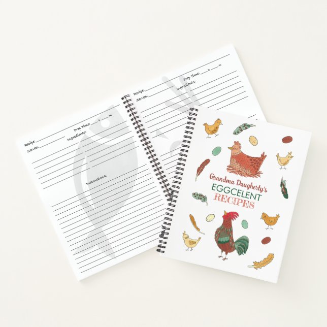Funny Chickens Personalized Recipe Book (Inside)
