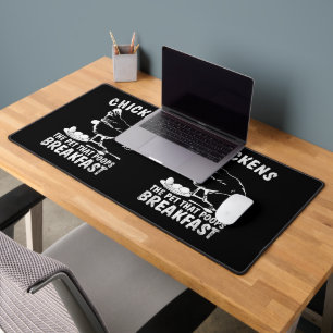 Funny Chickens Pet Poop Breakfast Backyard Farmer Desk Mat