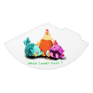 Funny Chickens Waiting Egg To Hatch - Custom Text Party Hat
