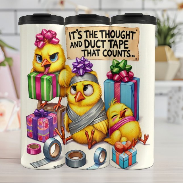 Funny Chicks and Duct Tape Thermal Tumbler (Creator Uploaded)