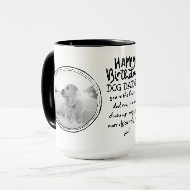 FUNNY CHIEN DAD Citation PHOTO MUG (Devant gauche)