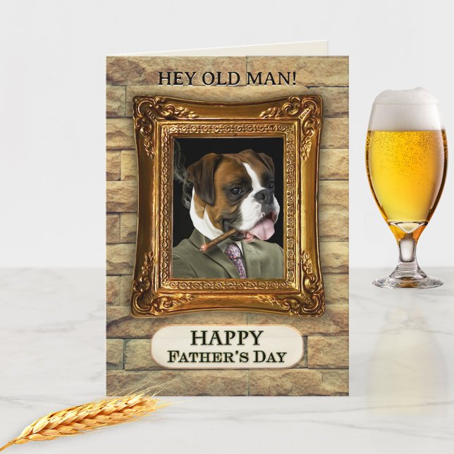 Funny Chien meilleure carte de Fête des pères papa (Créateur téléchargé)