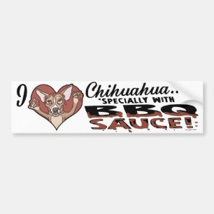 Funny Chihuahua BBQ Bumper Sticker