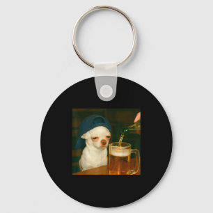 Funny Chihuahua Beer Meme Dog Reaction Humor Funny Keychain