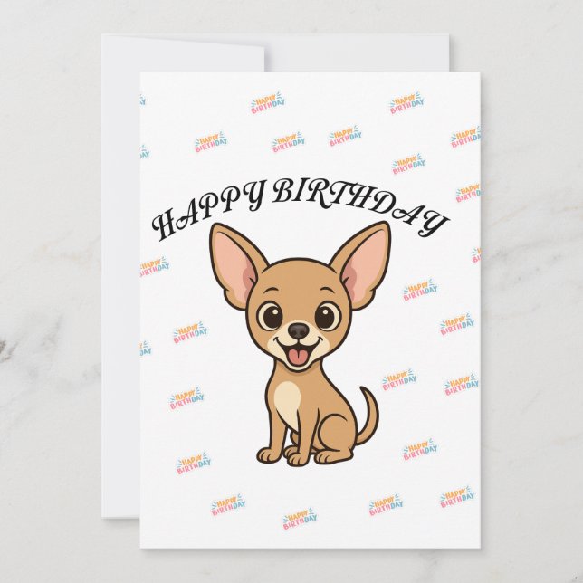 Funny Chihuahua Birthday Card (Front)