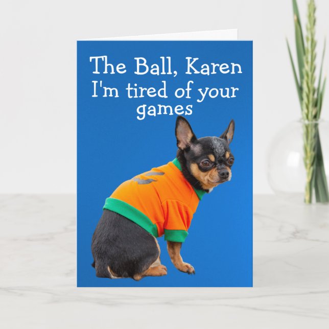 Funny Chihuahua carte d'anniversaire pour chien (Devant)