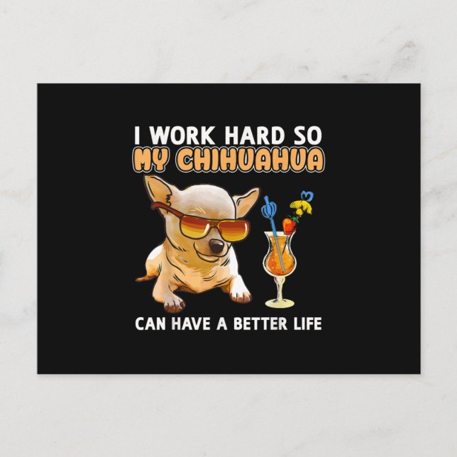 Funny Chihuahua Chihuahua Lover Gifts Announcement Postcard (Front)