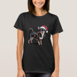 Funny Chihuahua Dog Christmas Santa Hat Xmas Light T-Shirt<br><div class="desc">Funny Chihuahua Dog Christmas Santa Hat Xmas Lights</div>