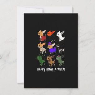 Funny Chihuahua Dog Halloween Happy Halloween Thank You Card