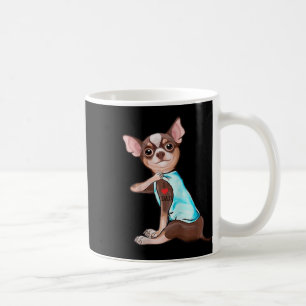 Funny Chihuahua Dog I Love Dad Tattoo Funny Chihua Coffee Mug